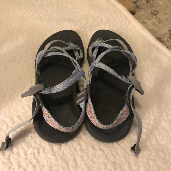 Womens CHACO ZX2 Classic Lt Blue/ Gray Strappy Waterproof Sport Sandal Size 10 - Picture 10 of 11
